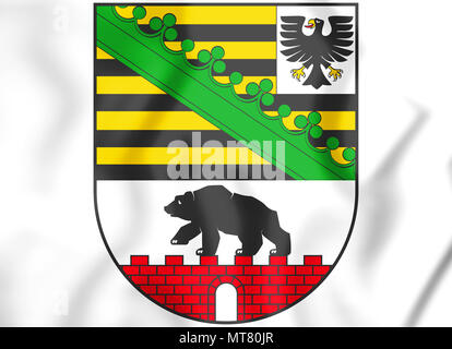 La Saxe-anhalt 3D Coat of Arms, Allemagne. 3D Illustration. Banque D'Images