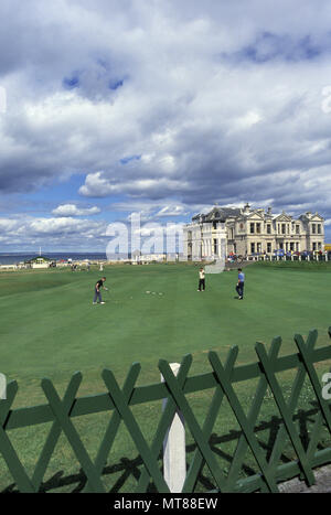 1990 18ème trou historique Royal and Ancient Golf Club ST ANDREWS FIFE SCOTLAND UK Banque D'Images