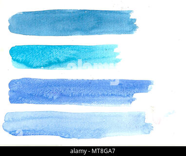 Traits d'aquarelle à la main Banque D'Images