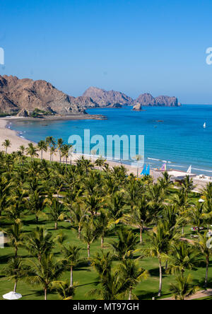 Al Bustan Palace hotel beach, gouvernorat de Muscat, Muscat, Oman Banque D'Images