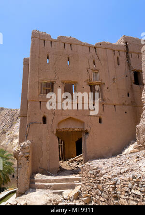 Ruines de maisons anciennes, Ad Dakhiliyah ‍Governorate, Birkat Al Mouz, Oman Banque D'Images