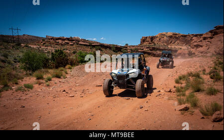 Parcours Araignée Poison, Moab, Utah, USA Banque D'Images