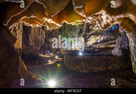 Grotte de Melidoni, Gerontospilios, Crète, Grèce Banque D'Images