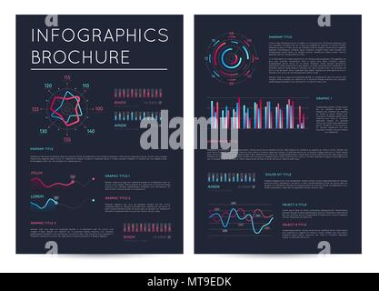 Modèle de présentation d'affaires dans le style Deep blue Illustration de Vecteur