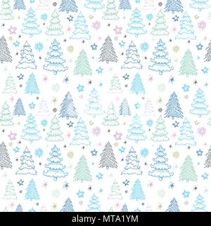 Vecteur de Noël avec des sapins colorés sur fond blanc Illustration de Vecteur
