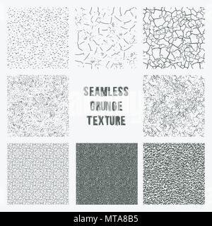 Ensemble de modèles sans couture grange. Vecteur simple scratch textures avec points, traits et doodles Illustration de Vecteur