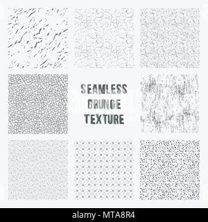 Ensemble de modèles sans couture grange. Vecteur simple scratch textures avec points, traits et doodles Illustration de Vecteur