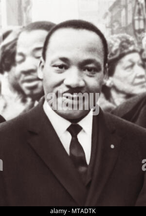 Le Dr Martin Luther King, à l'Hôtel de ville de New York, 1964. Banque D'Images