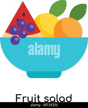 L'icône de la salade de fruits isolé sur fond blanc pour votre application mobile et web design Illustration de Vecteur