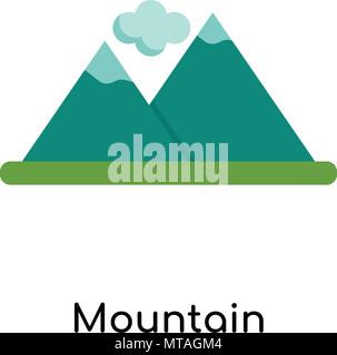 L'icône de montagne isolé sur fond blanc pour votre application mobile et web design Illustration de Vecteur
