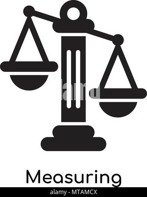 L'icône de mesure isolé sur fond blanc pour votre application mobile et web design Illustration de Vecteur