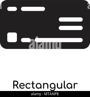 L'icône rectangulaire isolé sur fond blanc Illustration de Vecteur