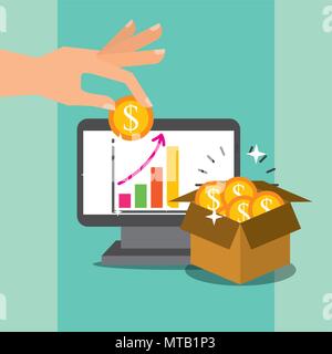 Économiser de l'argent business Illustration de Vecteur