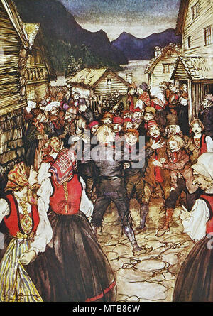 Arthur Rackham - Peer Gynt - Peer 2 Parmi les invités du mariage Banque D'Images