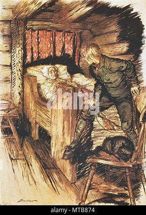 Arthur Rackham - Peer Gynt 4 - la mort d'Aase Banque D'Images