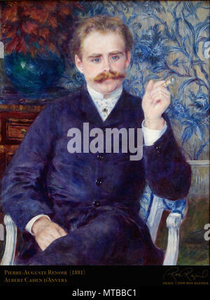 Pierre-Auguste Renoir - Albert Cahen D 'avers 1881 Banque D'Images