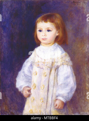 Pierre-Auguste Renoir - enfant dans une robe blanche (Lucie Berard) 1883 Banque D'Images