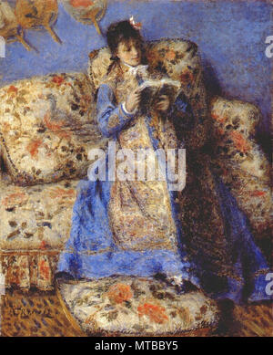 Pierre-Auguste Renoir - Madame Monet Lecture C.1872 Banque D'Images