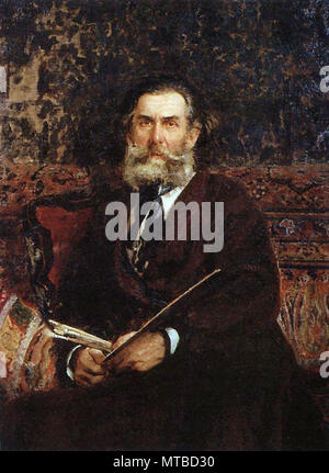 Repin Ilja - Portrait du peintre Alexey Bogolyubov 1 Banque D'Images