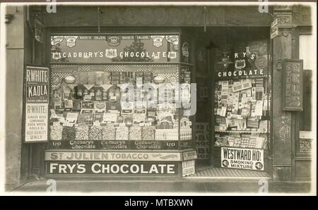 Carte postale publicitaire pour pâtisserie R Goodwin Banque D'Images