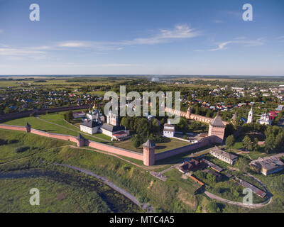 Vue aérienne sur le Monastère de Saint Euthymius à Suzdal Russie Banque D'Images