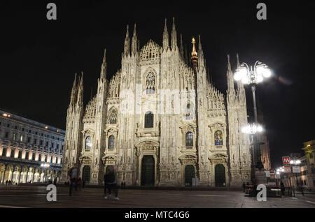 La cathédrale de Milan (Duomo), Milan, Lombardie, Italie, Janvier 2018 Banque D'Images