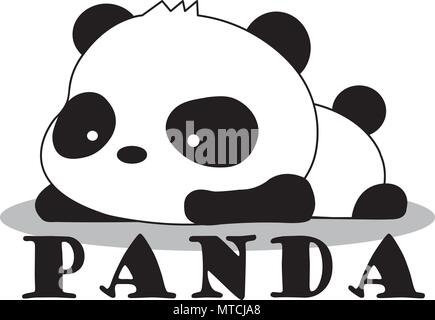 Panda bébé dormir vector illustration Illustration de Vecteur