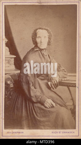 CDV Swansea (Carte de visite) d'une vieille dame victorienne Banque D'Images