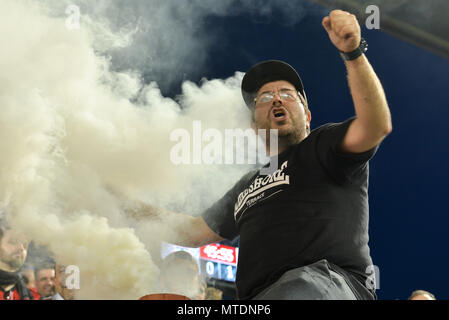 Toronto, Ontario, Canada. 25 mai, 2018. Au cours de 2018 Ultras Toronto FC MLS match de saison régulière entre les FC de Toronto (Canada) et le FC Dallas (USA) au BMO Field Crédit : Anatoliy Cherkasov SOPA/Images/ZUMA/Alamy Fil Live News Banque D'Images