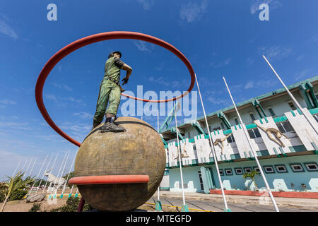 Le milieu universitaire Provincial de Beisbol stadium à Cienfuegos, Cuba. Banque D'Images