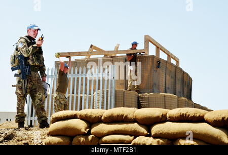 Sur la photo est membre du 39 e Régiment du génie, le Corps of Royal Engineers au Soudan du Sud travaillant sous l'Organisation des Nations Unies. Banque D'Images