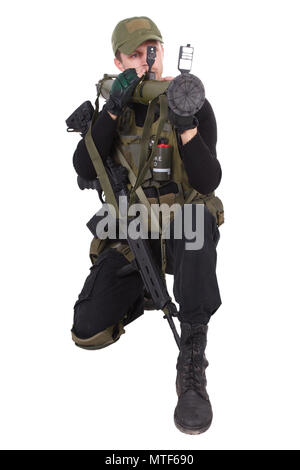 Entrepreneur militaire privée - mercenaire avec RPG Banque D'Images