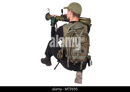 Entrepreneur militaire privée - mercenaire avec RPG Banque D'Images