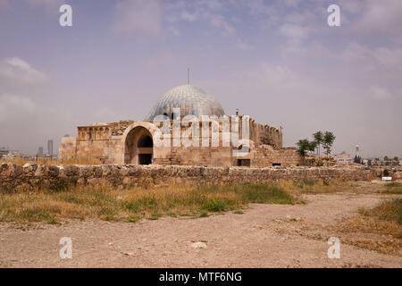 Palais omeyyade historique dans la citadelle d'Amman, en Jordanie. Banque D'Images