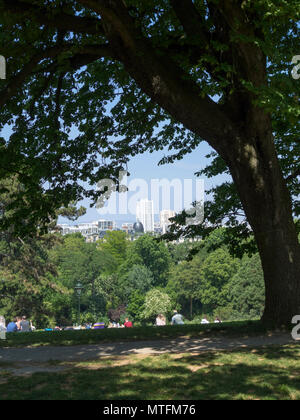 Parc des Buttes-Chaumont, Paris Banque D'Images