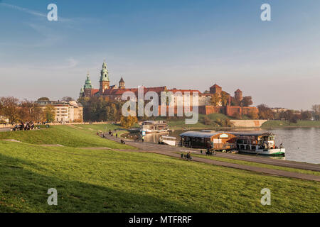 Palais Royal sur la colline de Wawel à Cracovie. Pologne Banque D'Images