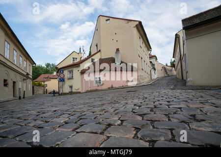 Maisons typiques dans le district de Novy Svet à Prague, République Tchèque Banque D'Images