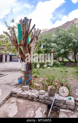 Hanoo-Yogma village et école Ladakh Banque D'Images