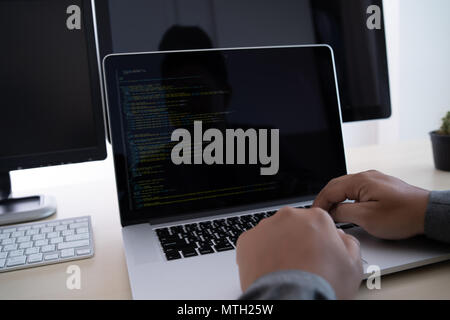Élaborer des programmes de travail du programmeur Web Design technologies La technologie en ligne Banque D'Images