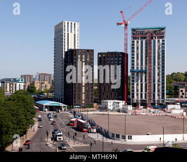 Le Lewisham Gateway Development qui occupe maintenant l'emplacement de l'ancien rond-point de Lewisham, à la jonction de l'A20, A21, A2210 et l'A2211. Banque D'Images