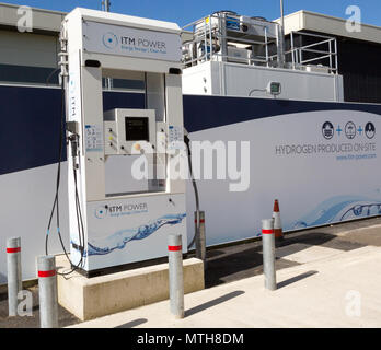 ITM Power energy storage du carburant propre station-service à hydrogène, Johnson Matthey, Swindon, Wiltshire, England, UK Banque D'Images