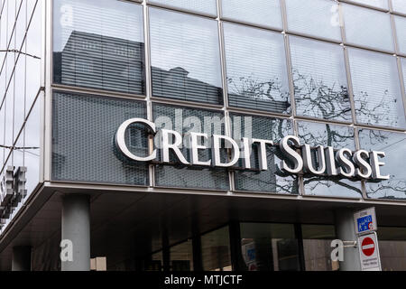 Credit Suisse pancarte Banque D'Images