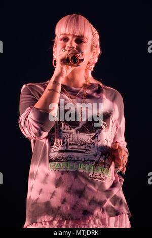 Lily Allen effectue en common People Festival à Southampton Banque D'Images