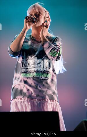 Lily Allen effectue en common People Festival à Southampton Banque D'Images