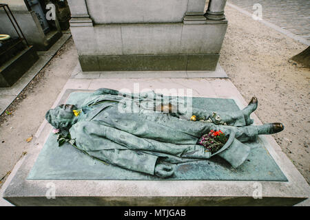 Victor Noir tombe du cimetière du Père Lachaise, Paris, France Banque D'Images