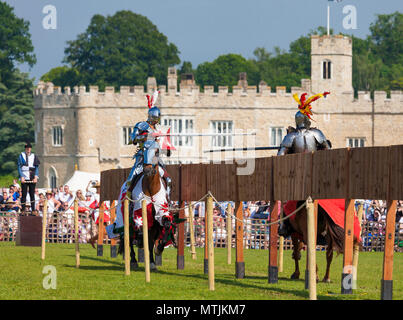 Tournoi de chevalerie médiévale le château de Leeds. Banque D'Images