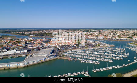 Photographie aérienne de Saint Gilles Croix de Vie en Vendée Banque D'Images