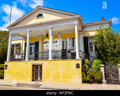 New Orleans, LA - 24 septembre, 2017 : Maison Le-Carpentier historique. Construit en 1826, il a été l'habitation d'T.C.P. AGISSANT À TITRE Beauregard de l'ASC. Banque D'Images