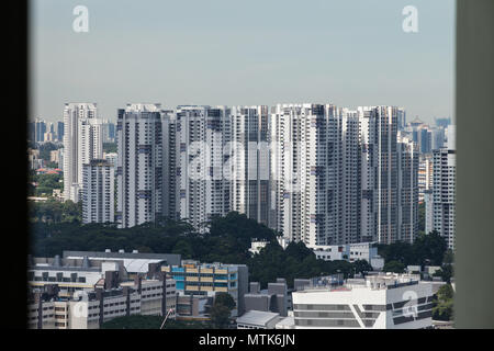 Immeubles d'appartements publics de grande hauteur pour citoyens singapouriens et RP vivant à Singapour. Banque D'Images