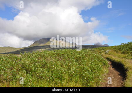 Vaste vue sur panormamic mountain dans le parc national du Vatnajökull, l'Islande, Banque D'Images